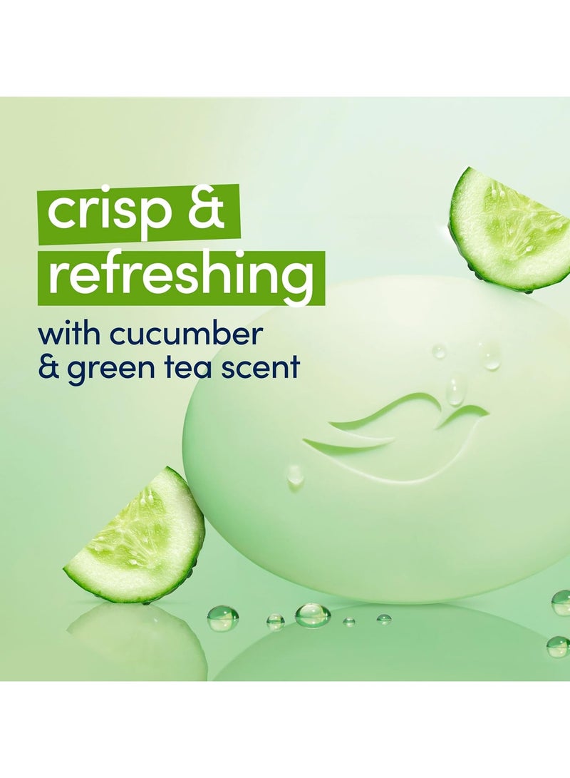 Dove 3 Pack Cool Moisture Cucumber & Green Tea Moisturizing Cream Bar Soap for Refreshed Skin 106g Each - Image 3